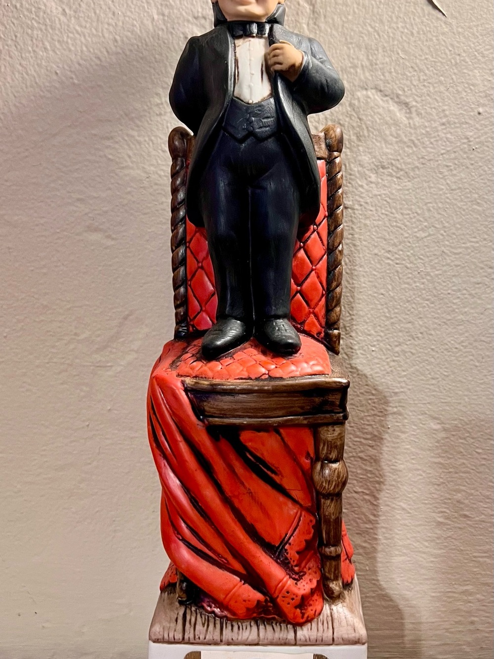 Vintage 1974 Ski Country General Tom Thumb ceramic decanter.
